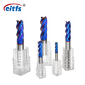 Blue Coated HRC 65 Carbide End Mill with Inch Sizes